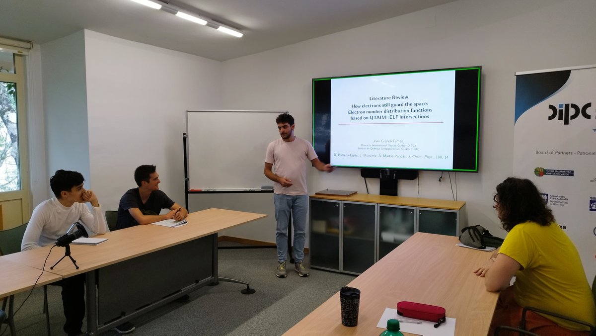 QuantumChemDev (@donostiachemdev) on Twitter photo Today, in our literature review, <a href="/jgrebol10/">Joan Grèbol</a> presented the article titled 'How electrons still guard the space: Electron number distribution functions based on QTAIM∩ELF intersections,' authored by <a href="/ampendas/">Ángel Martín Pendás</a> group. An excellent and fascinating work—congratulations to the team! Today, in our literature review, <a href="/jgrebol10/">Joan Grèbol</a> presented the article titled 'How electrons still guard the space: Electron number distribution functions based on QTAIM∩ELF intersections,' authored by <a href="/ampendas/">Ángel Martín Pendás</a> group. An excellent and fascinating work—congratulations to the team!