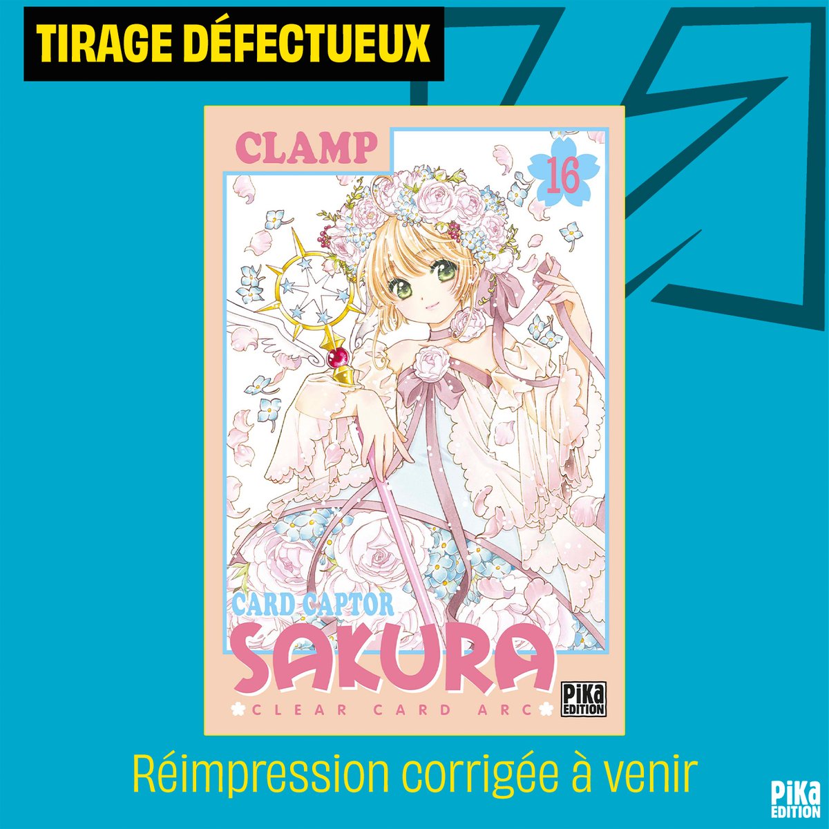 [RAPPEL DES TOMES 16 DE CARD CAPTOR SAKURA CLEAR CARD ARC]

Un problème a été détecté sur le dernier tome, où des pages manquent en raison d'une erreur de fichiers. Malheureusement, cela a échappé à notre vigilance lors de la vérification éditoriale.