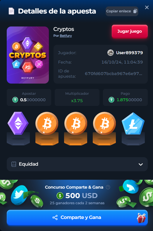 Erickromanp's tweet photo. 🥇 Coins are lucky in Cryptos on @betfury_gaming!
Bet Details: https://t.co/6qgWkjZZ1U                             #bf_share_win #betfury #670fd607bcba967e6e97e1ea https://t.co/cwubECpRqZ