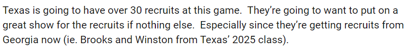 JoshC_FB's tweet photo. I just can't understand comments like this one. Seems as if some people literally think we play football games just to entertain the recruits. Like the real sport is actually the football recruiting, the football is secondary. https://t.co/ONqWZizlzy