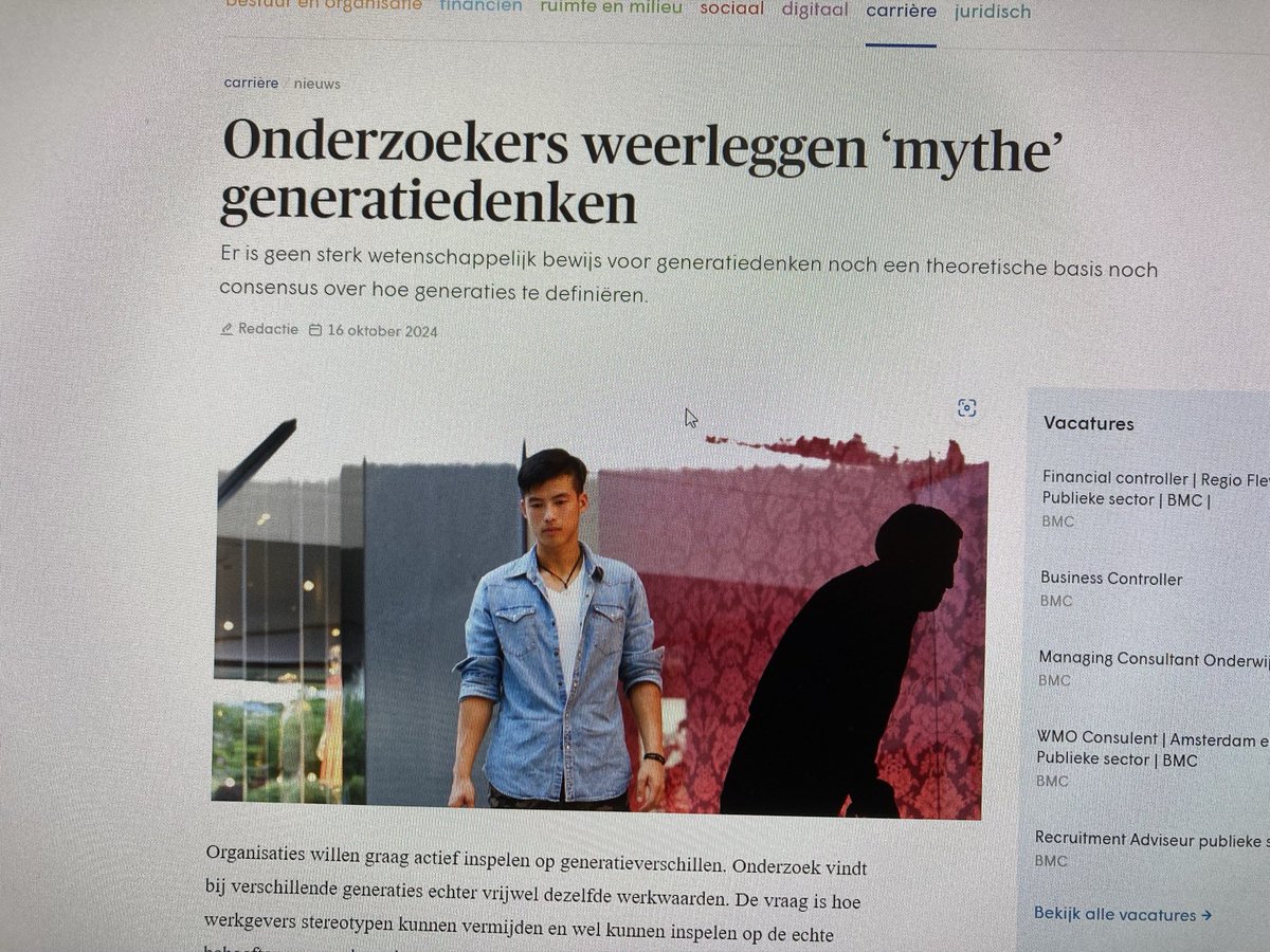 ⁦<a href="/BBnieuws/">Binnenlands Bestuur</a>⁩ Tot zover de mythe. “Generatieverschillen bestaan niet”. 
Zo, nu weer gewoon aan het werk!