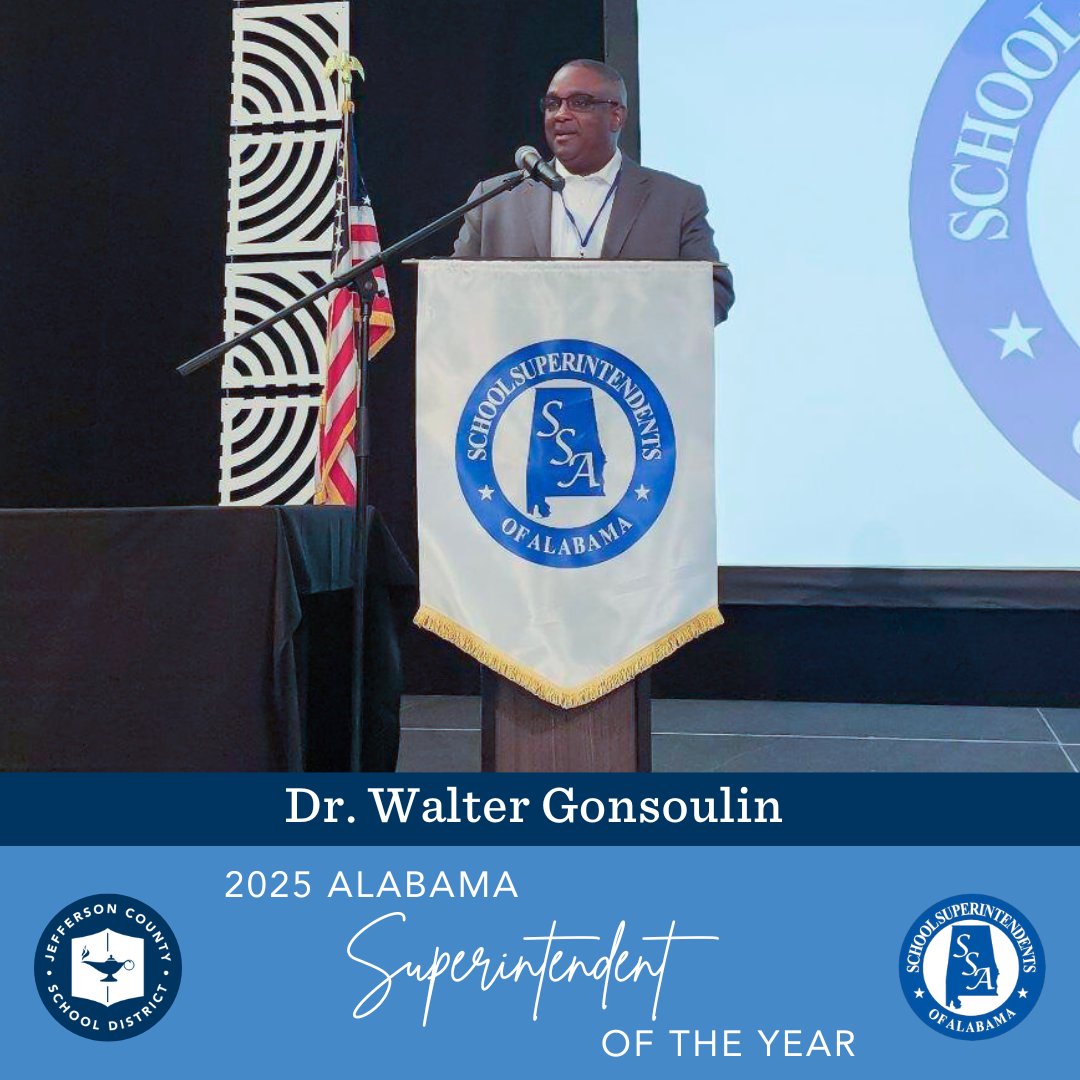 🎉We are thrilled to share that our very own Superintendent, Dr. Walter Gonsoulin, has been named the 2025 Alabama/Schneider Electric Superintendent of the Year! 🏆

We're so proud to have him leading the way for JEFCOED!! #SuperintendentOfTheYear <a href="/gonsoulinwalter/">Walter</a>