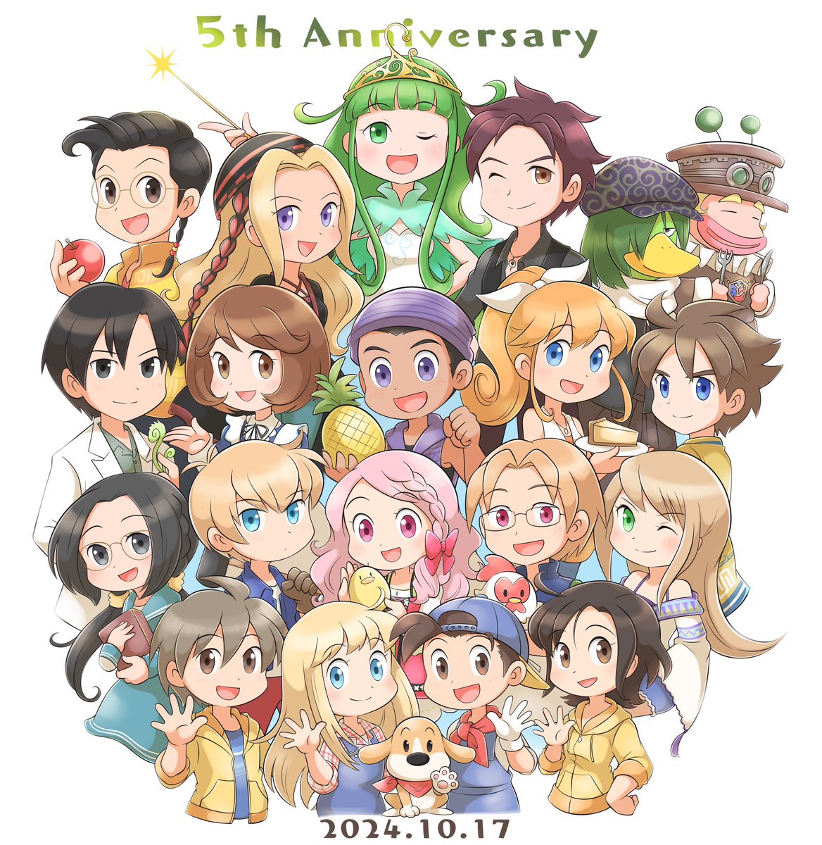 ぱんぱかぱーん♪牧場物語 再会のミネラルタウンが5周年になりました！おめでとうございまーす🐮 #牧場物語 #再会のミネラルタウン #再ミネ5周年