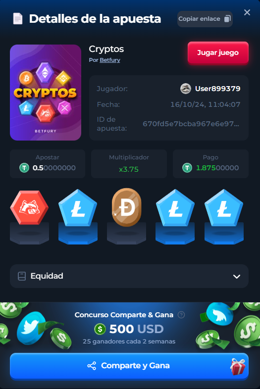 Erickromanp's tweet photo. 🥇 Coins are lucky in Cryptos on @betfury_gaming!
Bet Details: https://t.co/4OzS5hjL2F                             #bf_share_win #betfury #670fd5e7bcba967e6e97e0f8 https://t.co/AUBZUEoYK9