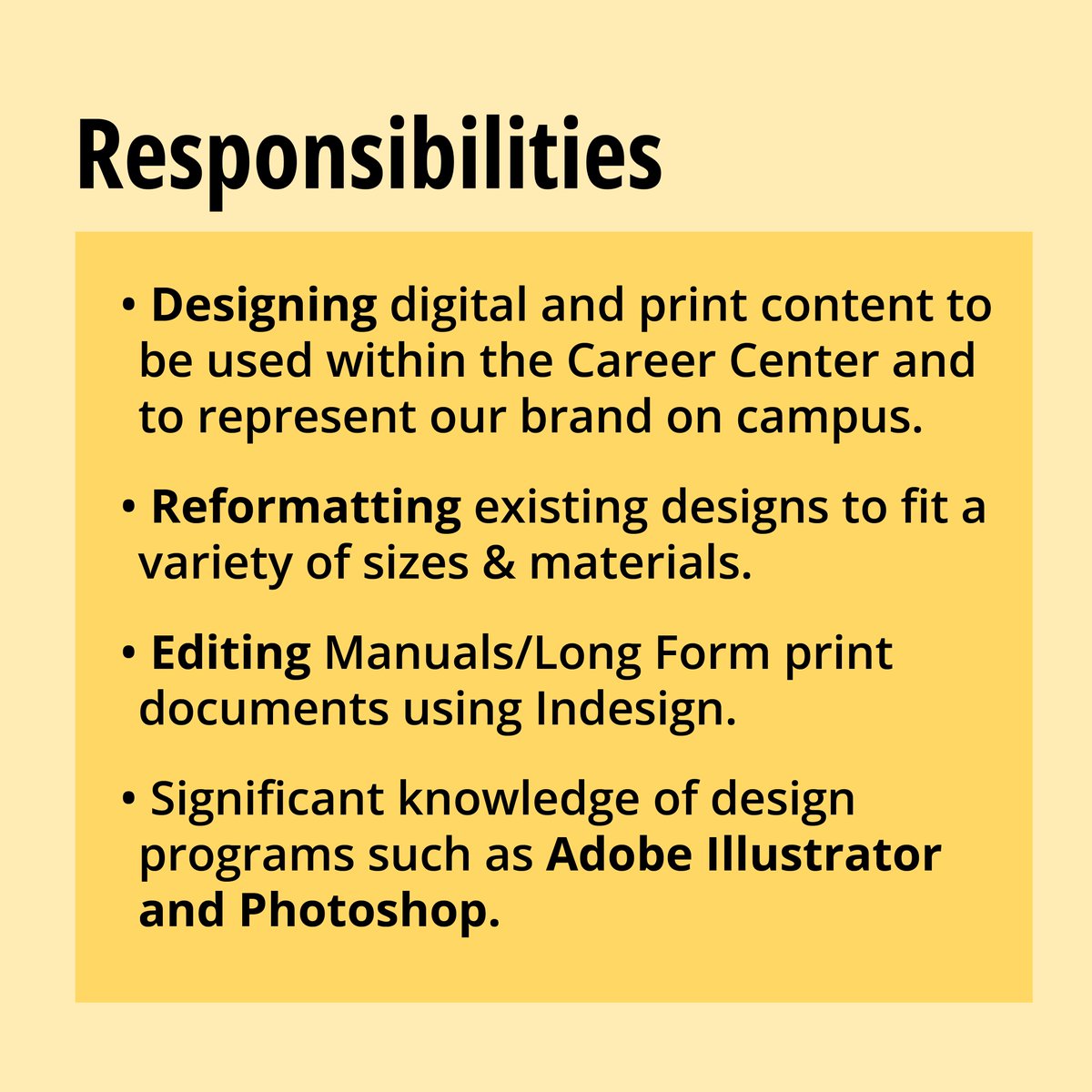 Is graphic design your passion? Are you a FSU student looking for a part-time PAID opportunity on on-campus? We've designed the perfect role for you! Check our Linktree for the Application link! #internfsu