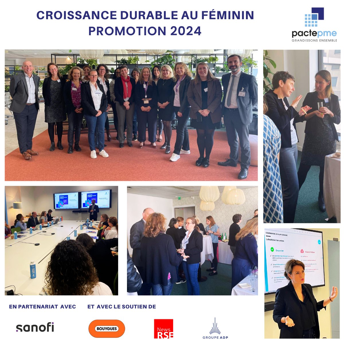 Pacte PME (@pactepme) on Twitter photo Lancement du programme croissance durable au féminin chez <a href="/sanofi/">Sanofi</a> avec la marraine <a href="/mlgodinot/">Marie-luce Godinot</a>, DGA <a href="/GroupeBouygues/">Groupe Bouygues</a> : 4 jours de pilotage RSE et leadership féminin 🌿💪 Lancement du programme croissance durable au féminin chez <a href="/sanofi/">Sanofi</a> avec la marraine <a href="/mlgodinot/">Marie-luce Godinot</a>, DGA <a href="/GroupeBouygues/">Groupe Bouygues</a> : 4 jours de pilotage RSE et leadership féminin 🌿💪