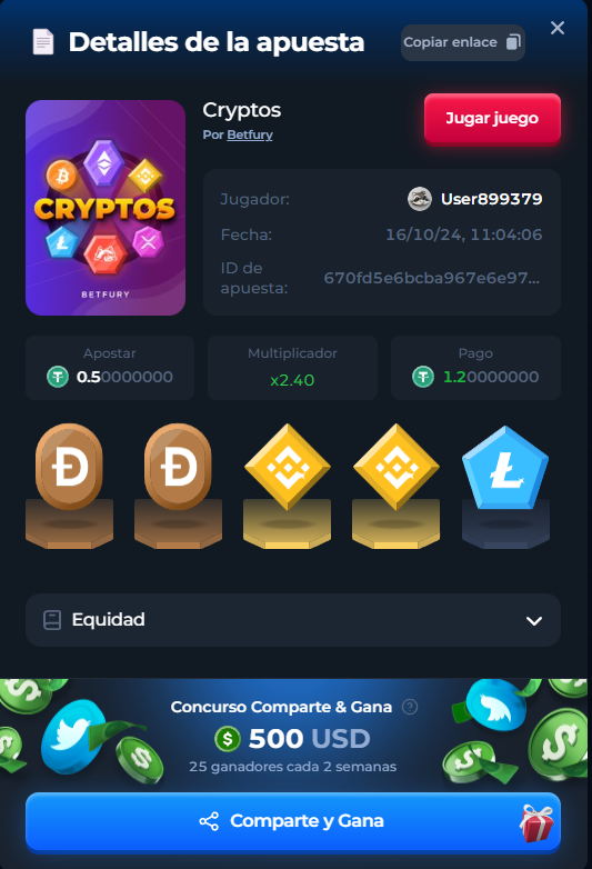 Erickromanp's tweet photo. 🥇 Coins are lucky in Cryptos on @betfury_gaming!
Bet Details: https://t.co/uJI4sOo6vg                             #bf_share_win #betfury #670fd5e6bcba967e6e97e0ef https://t.co/U50jLiCjY0