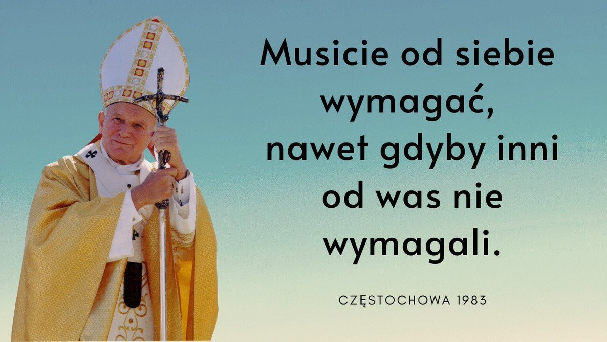 Sikorka_148's tweet photo. 46 lat... Bóg zesłał światu najlepsze co miał w postaci nowego papieża 'z dalekiego kraju'. Najbliższego nam, że wszystkich, którzy byli, są i będą. Strażnika naszych dusz. Ile z Jego nauk zostało w nas samych? Ile jeszcze pamiętamy? Wg których żyjemy?
#JanP https://t.co/u0gXIy1OMa