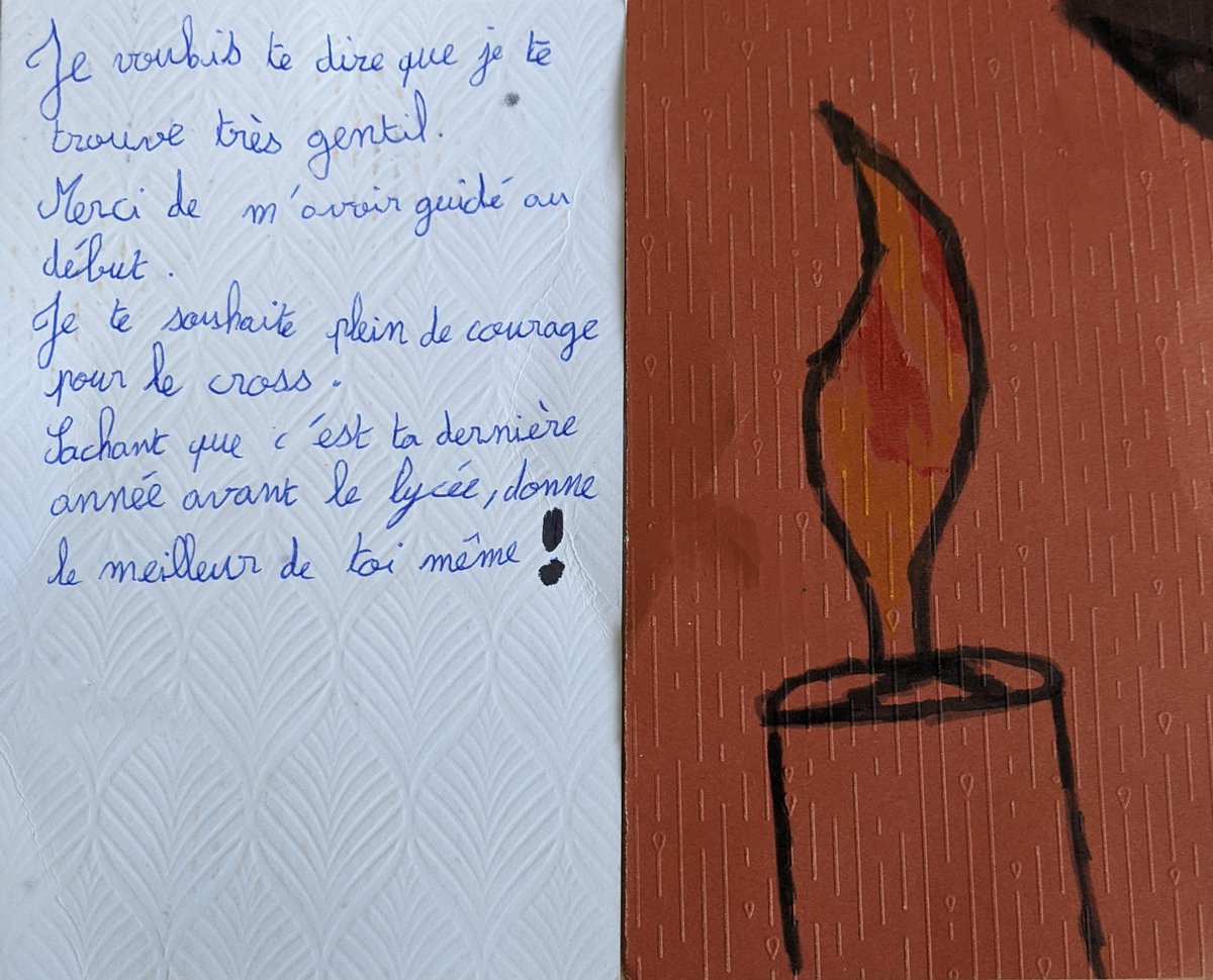 Collège Rep+ Les Provinces, <a href="/VilleCherbourg/">Ville de Cherbourg-en-Cotentin</a> , parrainage entre tous les élèves de 6è et 3è. Les élèves s'échangent des mots d'encouragement pour le cross solidaire organisé par les 5è, cross qui aura lieu vendredi. Bonne course à eux!🏃‍♀️🏃