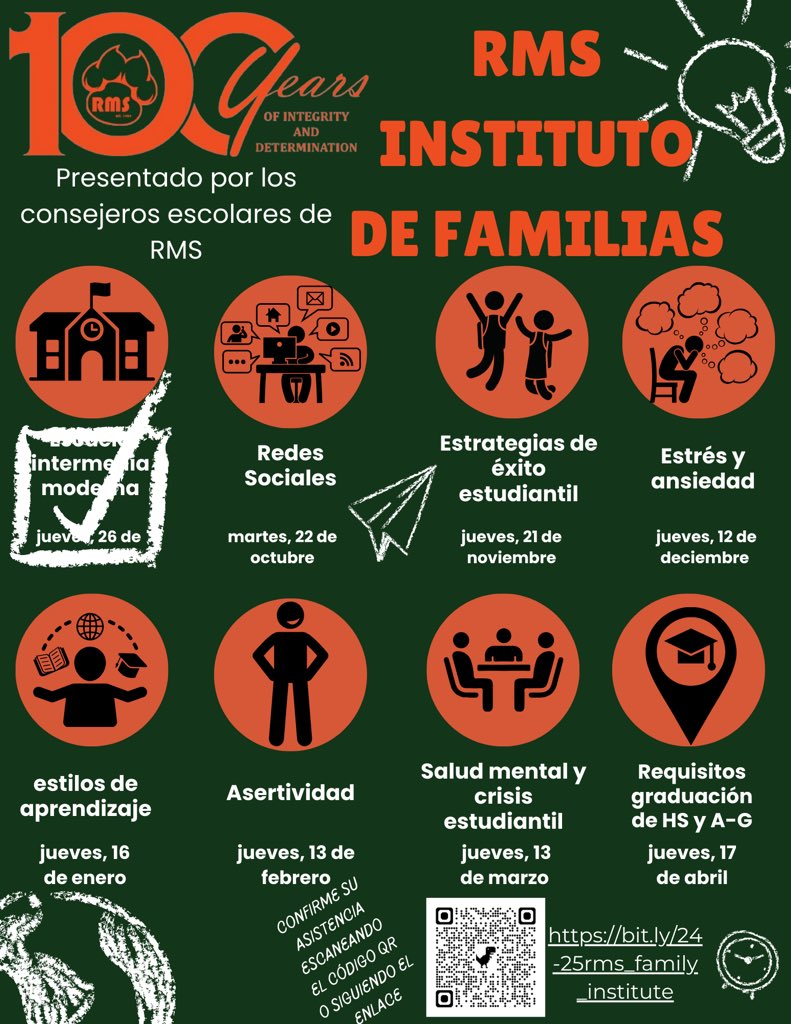 Join is next week for our second session of our very own RMS Family Institute. #rialtomiddleschool #integrityanddetermination