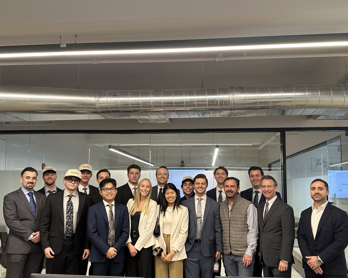 GlenKunofsky's tweet photo. It’s always a pleasure to host @ASU’s @WPCareySchool students at our NYC office. I’m continually impressed by the talent shaping the future of our industry, and it’s an honor to support & engage with the next generation of #CRE leaders... Proud to be an #ASUAlum! We'll have to show them our Scottsdale office next.