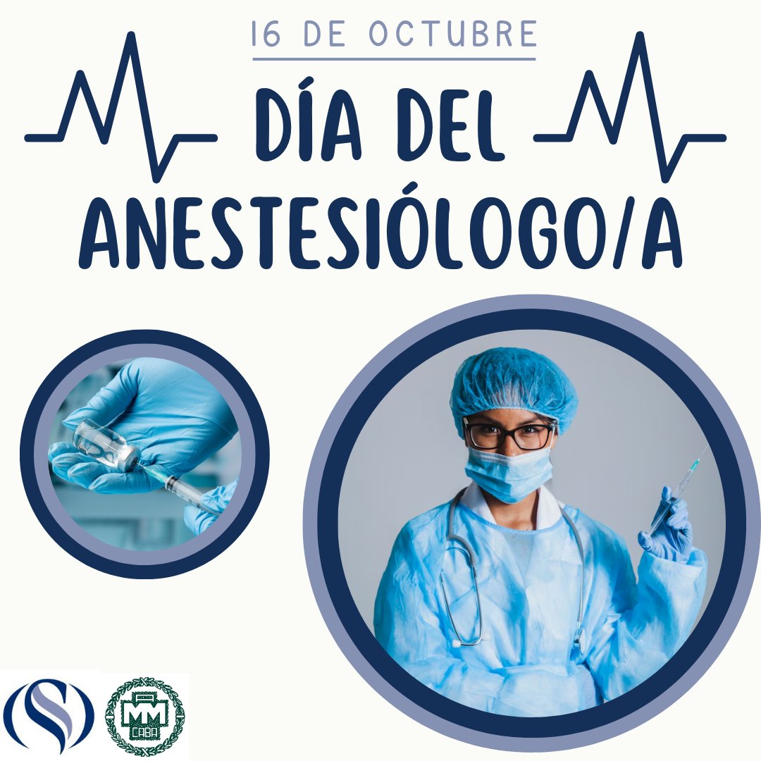 Seg_Medicos's tweet photo. 16 de Octubre: Día del Anestesiólogo/a: 

Queremos rendir homenaje a su invaluable labor. 
Agradecemos su compromiso y la tranquilidad que brindan a quienes se someten a cirugías y tratamientos. Gracias por su labor… 

¡Feliz Día del Anestesiólogo! https://t.co/8nfNvoiGJI