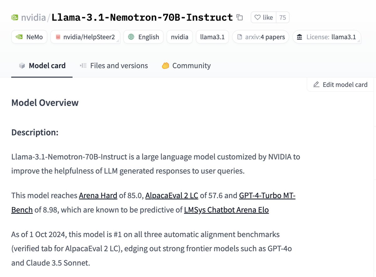 so... nvidia just quietly released an open-source llm that beats gpt-4o and claude 3.5 sonnet