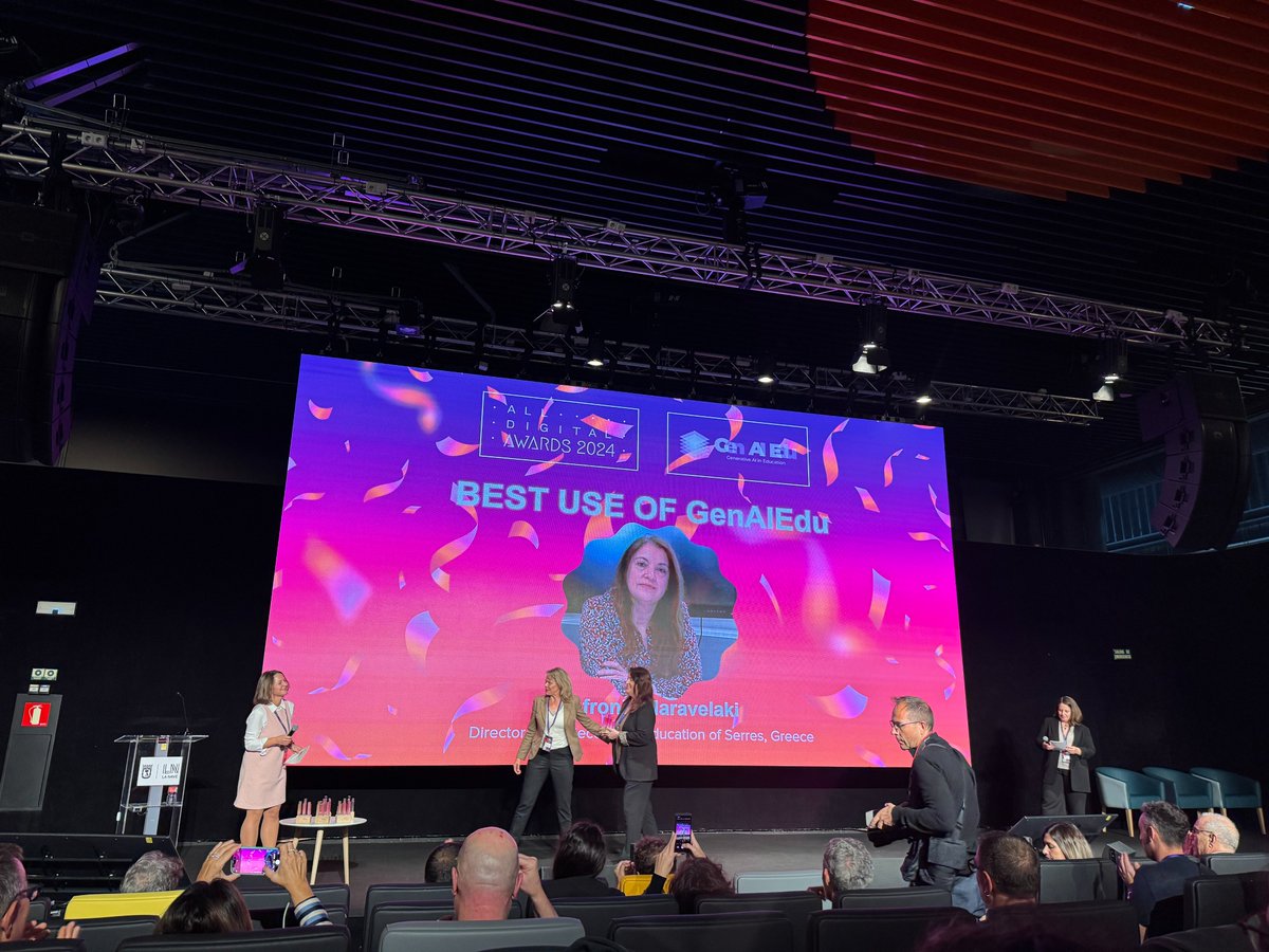 🏆 Thanks to all of participants who promoted promote knowledge and understanding of AI and to develop practical skills in using generative AI tools to create educational material.
The winner of the Best GenAI Use in Education category is…Sofronia Maravelaki from Greece! 🎉