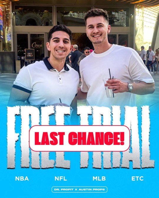 🚨DON'T MISS OUT ON THIS🚨

Join our Winible for FREE until the start of the NBA Regular Season!
➡️bit.ly/WinibleTrial

THIS WEEK is the LAST CHANCE to join and get grandfathered into the current monthly price before it jumps up to $40 per month on Day 1 of the NBA season