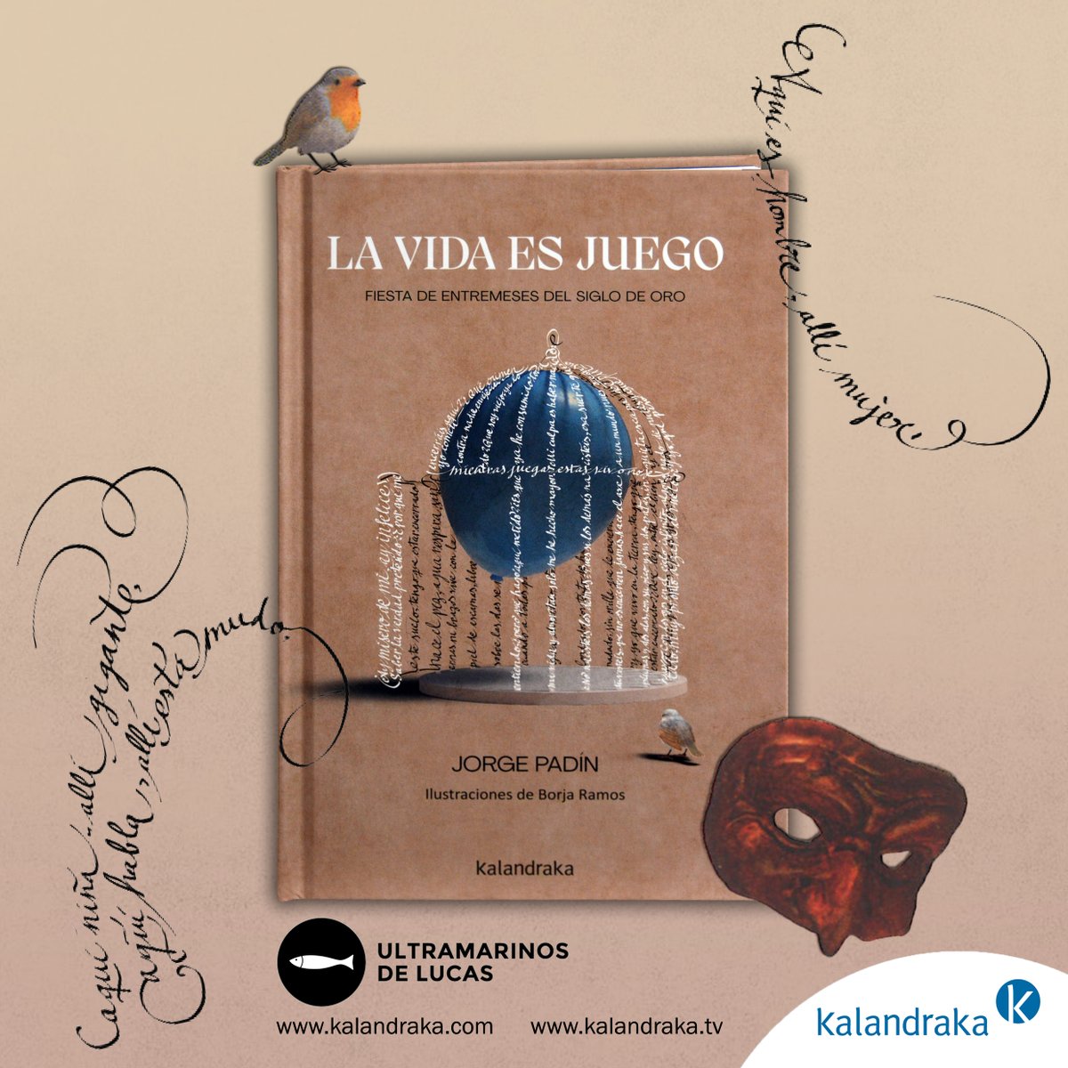 #UltramarinosDeLucas está en la Sala La Tramoia de #Elche, donde esta semana representa #LaVidaEsJuego para público escolar
A las 19h la librería <a href="/ali_i_truc/">Llibreria Ali i Truc</a> acoge una presentación teatralizada del libro que recoge esta obra de teatro en formato impreso, ilustrado por #BorjaRamos