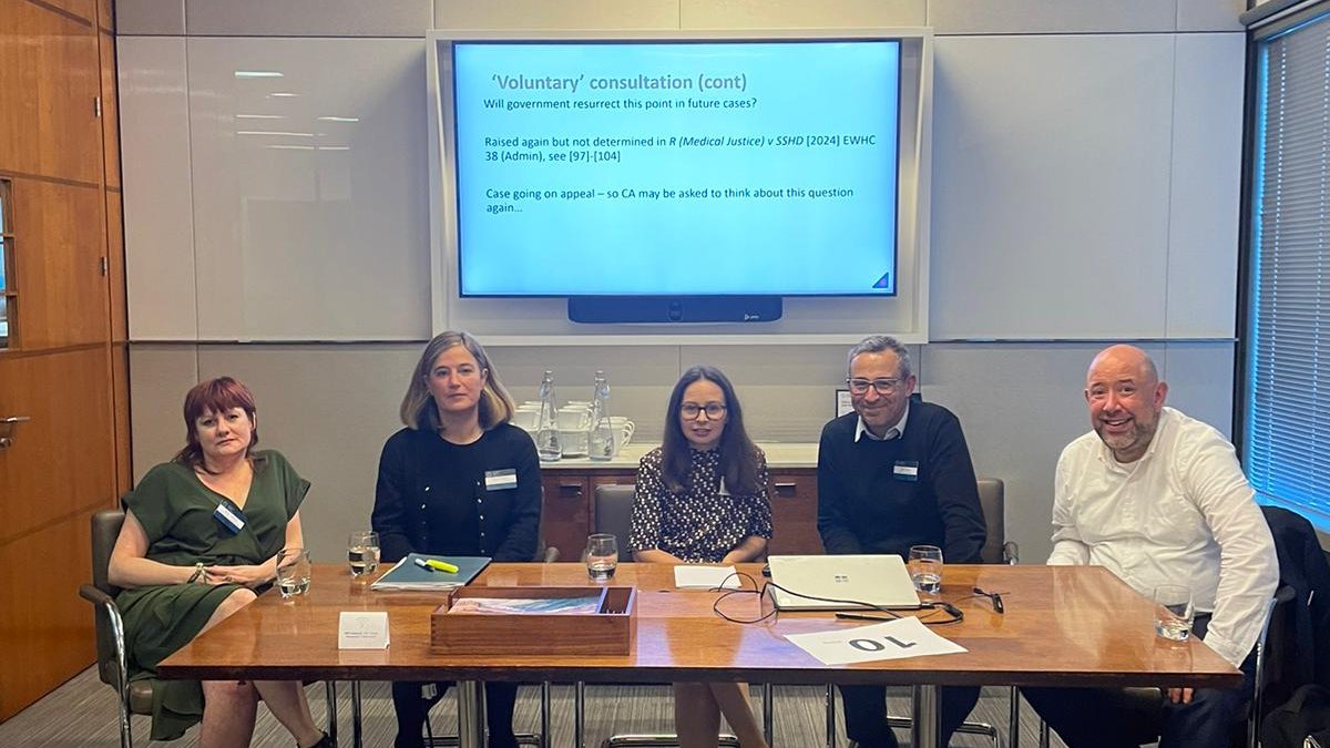 publiclawprojct's tweet photo. How do you challenge a public body consultation, like the one held on proposed changes tightening the #WorkCapabilityAssessment?
PLP's Aoife O’Reilly speaks to Alex Rook @ris_law, @EllenClifford1 from @Dis_PPL_Protest, @SteveBroach KC from @39PublicLaw & Emma Parker from the GLD https://t.co/XaWIQmx4Md