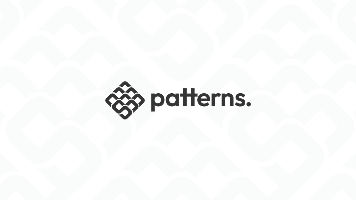 It's here! 🎉 We’re excited to reveal our new brand identity, featuring a fresh name, logo and brand values. Say hello to Patterns! 🚀

We've redesigned our app, check it out at patterns.build

We also hosted a live rebranding event, if you missed it, you can rewatch it