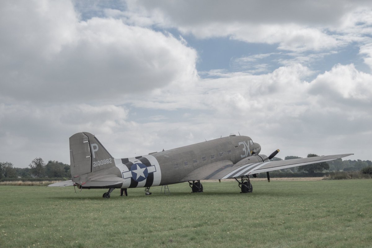 photobyklinga's tweet photo. part 1 of the victory show 2024 🪖

enjoyed the day with my fiancé aka personal tour guide who would like to include a little fact: “it’s a dakota plane but that specific one is called ‘drag-em-oot’ and it flew and dropped troops on d-day, it still has bullet holes in it!” https://t.co/hcAqi1Kra7