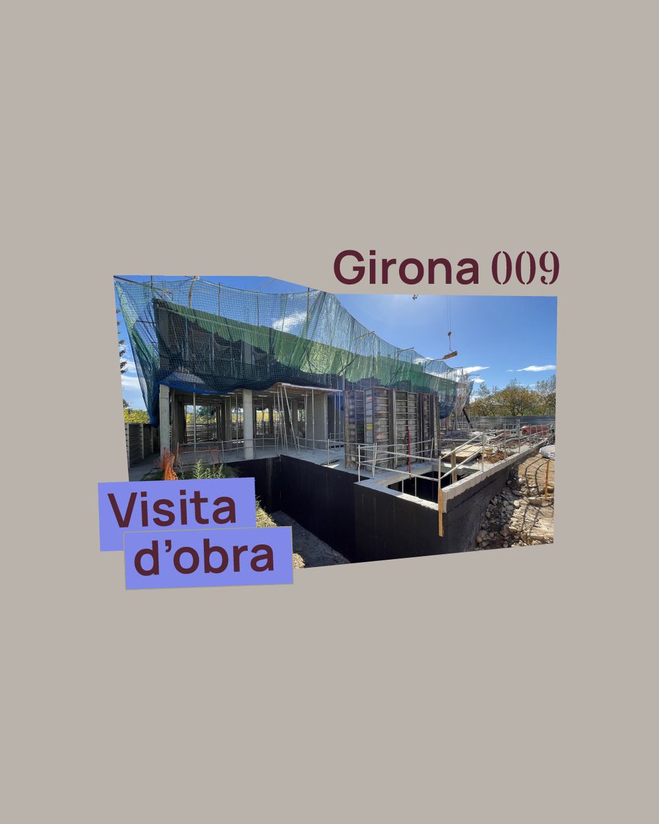 omplim's tweet photo. Girona 009 ja va per la primera planta! 🚧 Després de completar els treballs de fonamentació i murs de contenció, ara estem en plena execució de l'estructura. Això ja va agafant alçada! https://t.co/UHYwzMGNDt