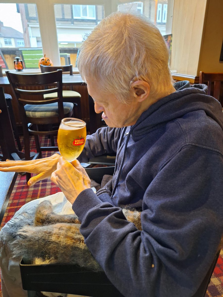 Derek has been out at the local today enjoying a refreshing half of lager 🍻💜

#community #gateshead #localpub #communitylife