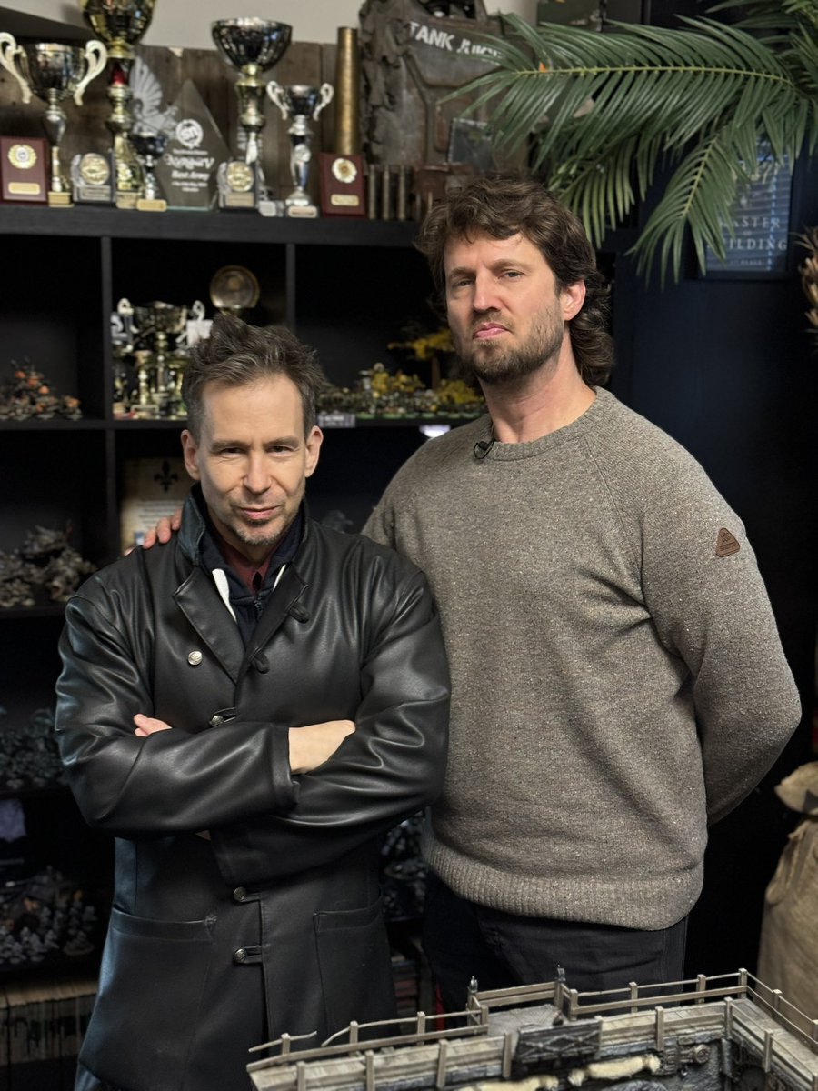 SonataNocturne's tweet photo. Who likes Trench Crusade? Napoleon Dynamite does. Trench Crusade will be featured on Jon Heder’s new documentary on Grimdark games. Thanks to War Head for hosting us! https://t.co/FOooQmU3Vf