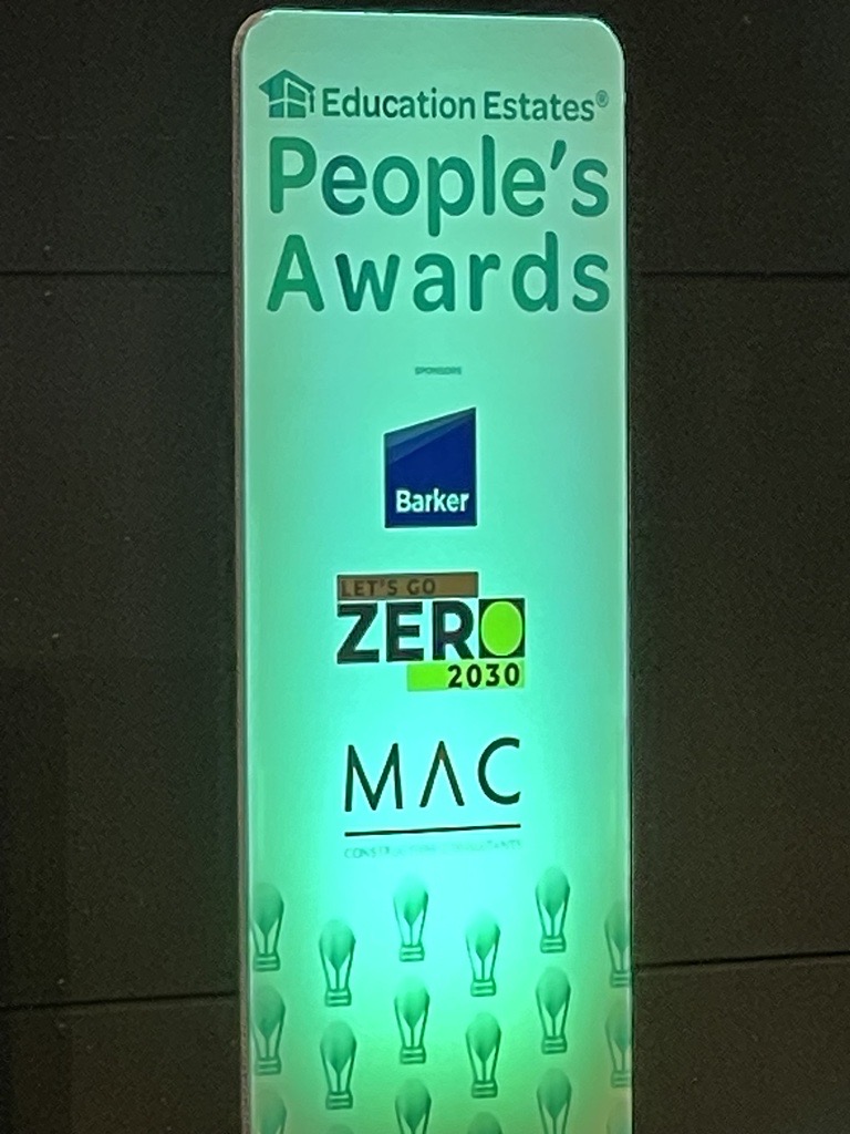 Matt Isherwood and Rob Gould have been in attendance at the Education Estates Conference across the last two days. 

This afternoon Matt is presenting an award sponsored by Barker for 'Estates Professional of the Year'🏆 Good luck to all the nominees!
