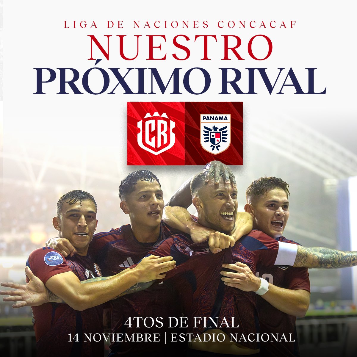 laselecrc_'s tweet photo. En noviembre nos volvemos a encontrar 🇨🇷

La serie de cuartos de final la jugaremos ante Panamá.

Abrimos en nuestra casa y contaremos con tu apoyo. 🤩

#LaSele #FCRF https://t.co/cpK30a4KZX