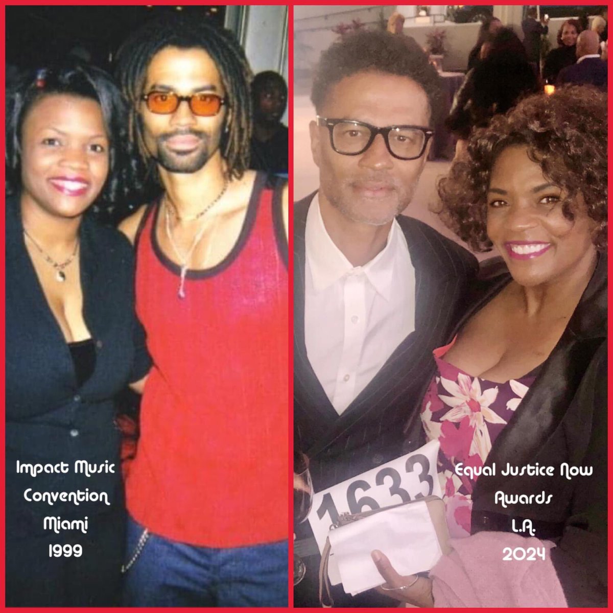 DianaSellsLA's tweet photo. @ebenet Happy 58th BornDay!🎉Enjoyed you on @RadioFreeKJLH yesterday. Your music is laid back but you have so much personality which is a pleasant contrast. Here’s our back in the day pic on the left I showed you at the Atty Ben Crump event &amp; you were like “Look at my guns”💪🏾😆 https://t.co/Ht2kL2mAOn