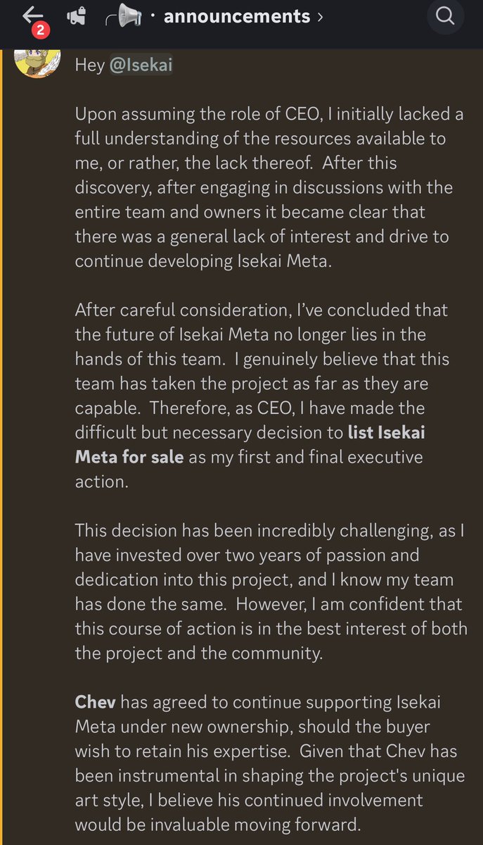 RafaSimon (@rafalors) on Twitter photo 🚨RUG <a href="/IsekaiMeta/">Isekai Meta</a> 🚨
What a total disappointment, especially for a Filipino project that I supported and even visited the studio twice.
- After years of silence, they only made an announcement when someone called them out for having a team member who is allegedly a wanted 🚨RUG <a href="/IsekaiMeta/">Isekai Meta</a> 🚨
What a total disappointment, especially for a Filipino project that I supported and even visited the studio twice.
- After years of silence, they only made an announcement when someone called them out for having a team member who is allegedly a wanted