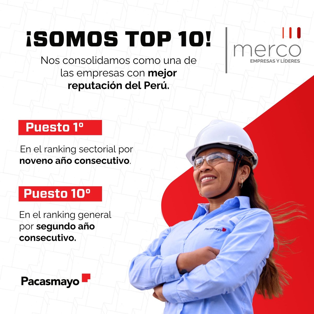 ¡Estamos en el TOP 10 de Merco Empresas por segundo año consecutivo! 🎉
Gracias al compromiso de todo el equipo, consolidamos nuestra posición en el ranking general y seguimos liderando el sector por noveno año consecutivo. #UnidosSomosImparables