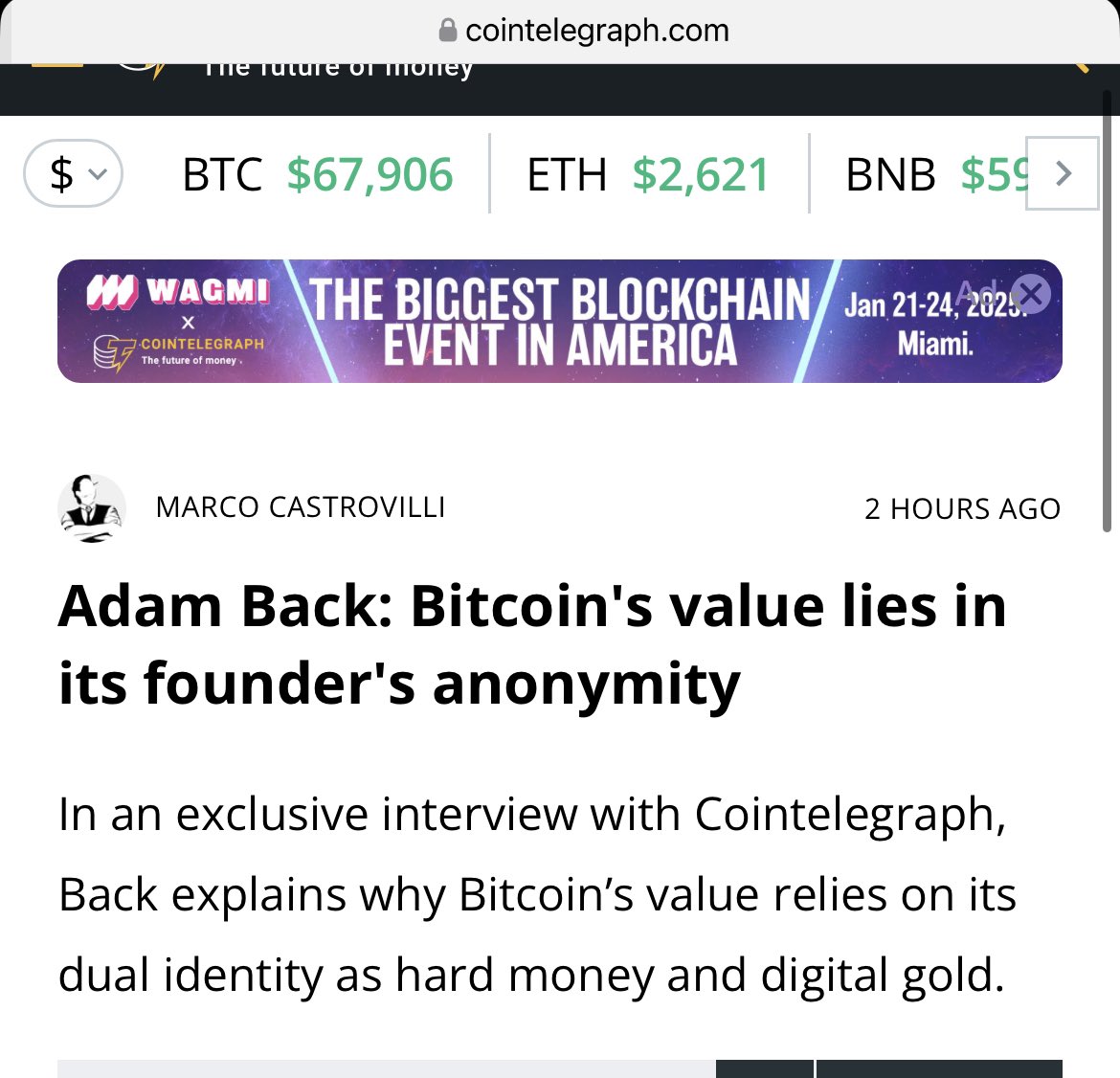 This is absolutely true, that's why we built $NOKS

cointelegraph.com/news/adam-back…
