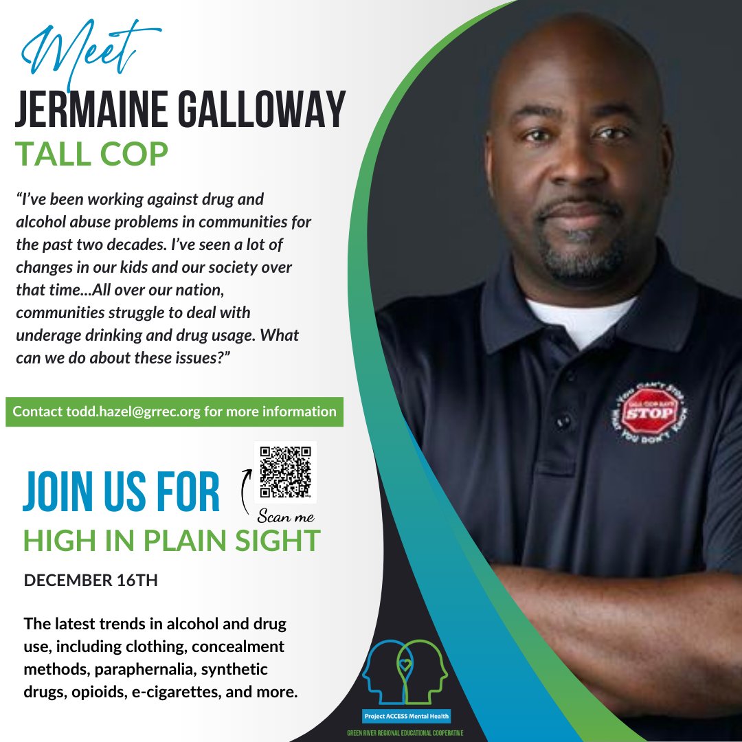 GRRECKY (@grrecky) on Twitter photo Join us for High in Plain Sight with Jermaine Galloway, the "Tall Cop," as he reveals the latest trends in drug and alcohol use, including concealment methods, synthetic drugs, e-cigarettes, and more.
REGISTER: bit.ly/RegisterHighIn…
For more info, contact todd.hazel@grrec.org Join us for High in Plain Sight with Jermaine Galloway, the "Tall Cop," as he reveals the latest trends in drug and alcohol use, including concealment methods, synthetic drugs, e-cigarettes, and more.
REGISTER: bit.ly/RegisterHighIn…
For more info, contact todd.hazel@grrec.org