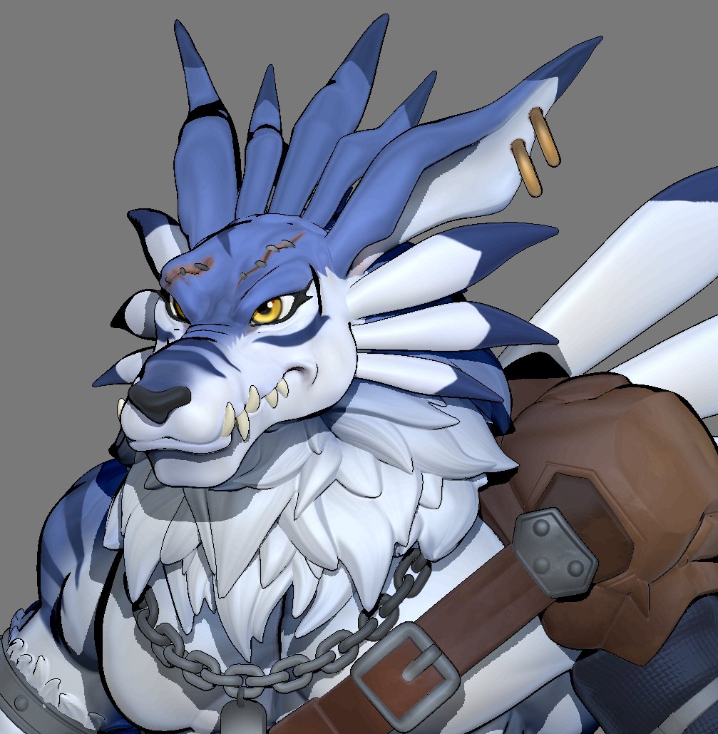 ManuelDeJorge's tweet photo. WereGarurumon sculpt is dunzo I guess? now I need to decide what to do on the sculpt. https://t.co/JGORbWoDrm