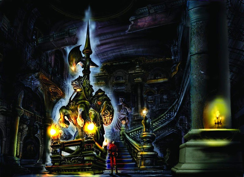 PolyDepression's tweet photo. Concept art of Devil May Cry when it was still in development as Resident Evil 4 https://t.co/1A5Wzrqdvt
