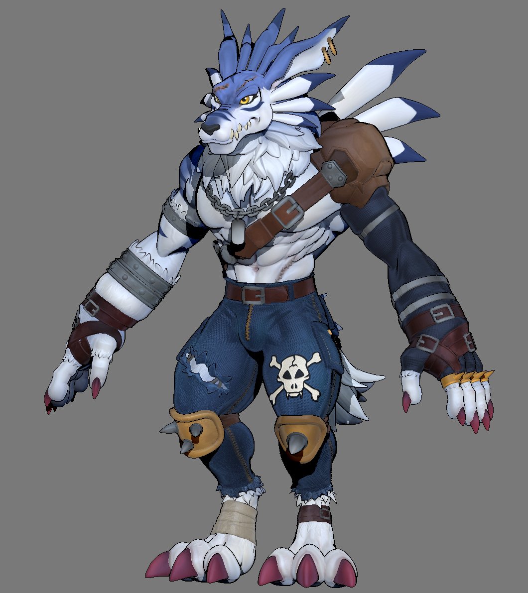 ManuelDeJorge's tweet photo. WereGarurumon sculpt is dunzo I guess? now I need to decide what to do on the sculpt. https://t.co/JGORbWoDrm