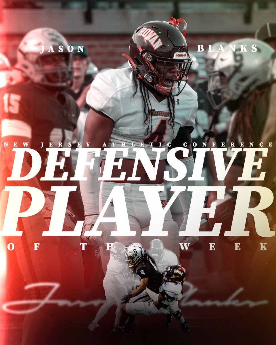 We continue to celebrate our caption Jason Blanks as he was awarded NJAC Defensive Player of the Week! 🐺💪

#D3FB #BTB