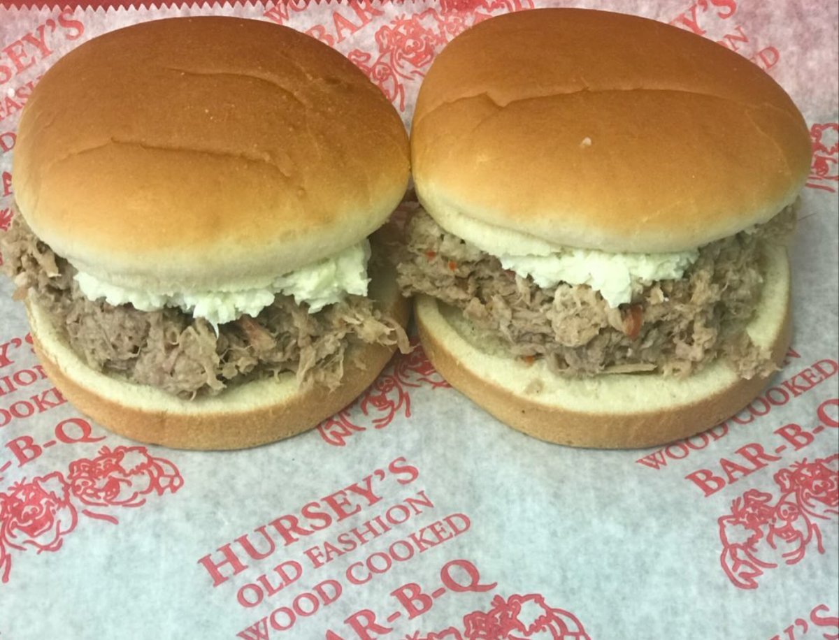 HurseyBBQ's tweet image. Attention BBQ lovers! Every Wednesday, we’re serving up our famous BBQ sandwiches at a special price just for YOU!

With or without slaw – we never judge. One sandwich or two ... we got you. Tag a BBQ buddy and head on over for this treat.

#BBQLovers 
#BBQSandwich
#SlawOrNoSlaw