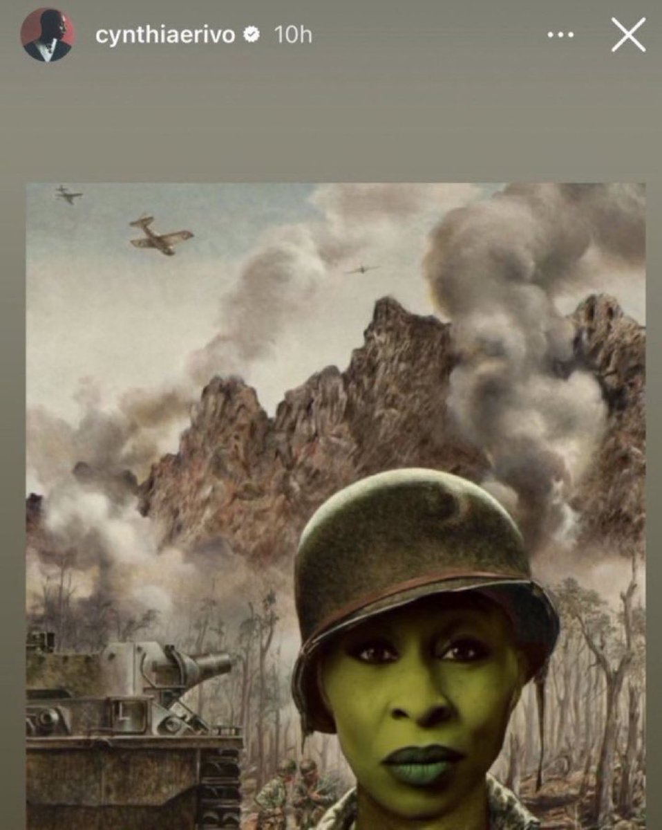 This is why i cant take Cynthia Erivo being “outraged” over some edits seriously. This was her a day before. Girl pls