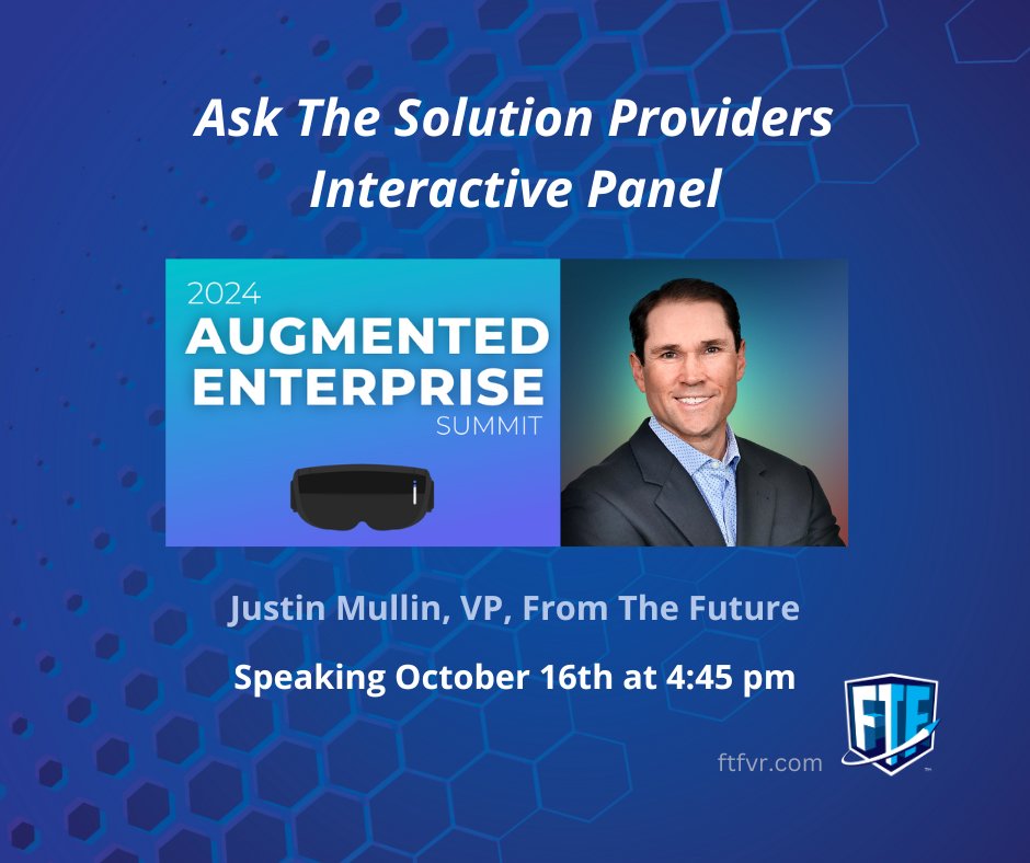 FTF’s VP, Justin Mullin, will be speaking TODAY at #AugmentedEnterprise on the main stage, the leading #enterpriseXR event, about #AI #VR and how #EmergingTechnologies are converging in the workplace.

zurl.co/R4fv

#training #workplacetraining #VRpartner #FTFVR