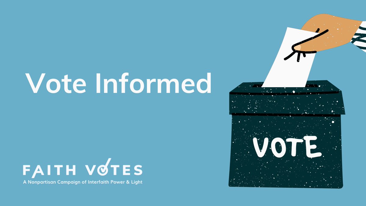 interfaithpower's tweet photo. Your vote matters for more than electing the President. Make sure you vote all the way down your ballot.
Visit https://t.co/1l2mt4xkBe to learn about your ballot with nonpartisan info from IPL’s Faith Votes Campaign and our partner Ballot Ready!
#FaithVotes #VoteInformed https://t.co/7hPzSrOOfM