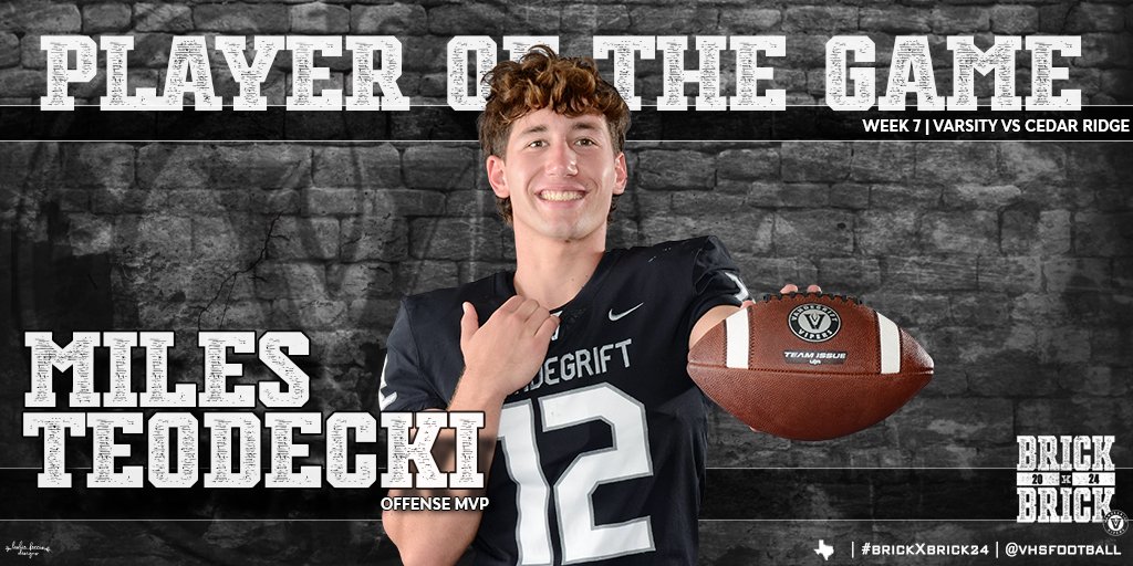 VHSFootball's tweet image. Congrats to our Varsity Offensive Players of the game vs. Cedar Ridge and our Special Teams Players of the game vs. CR
🔥🐍
