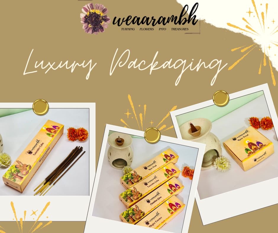 weaarambh's tweet photo. Presenting the all-new luxury packaging for Weaarambh incense sticks and cones – a blend of elegance and sustainability. 

#LuxuryRedefined #EcoElegance #Weaarambh #SustainableLiving #CraftedWithCare https://t.co/y8fo7ArZ1P