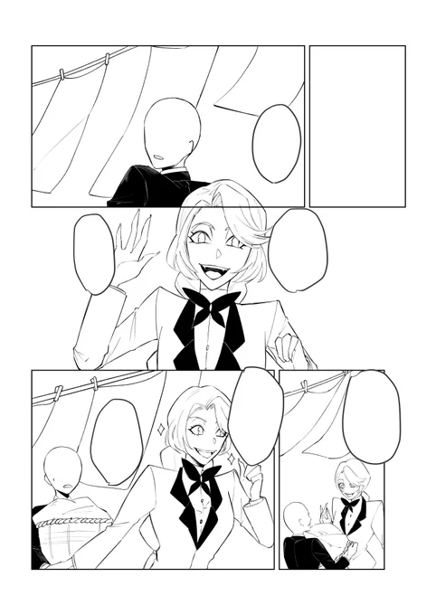 ペン入れ始めた〜ッ😭😭😭
🌈とか🎀とか女の子キャラ難しい😂😂 