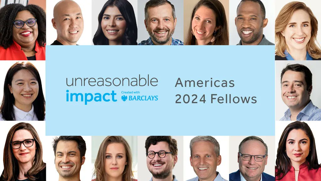 We’ve been selected to join the #UnreasonableImpact program, the world’s first global network focused on scaling up entrepreneurial solutions that will help employ thousands worldwide in the emerging green economy.Learn more about us + our brilliant cohort unreasonablegroup.com/initiatives/un…