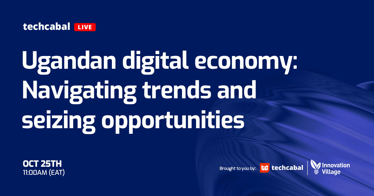 TechCabal's tweet photo. Uganda’s digital economy is full of opportunities waiting to be explored. From fintech to e-commerce, the opportunities for growth are vast. 

On October 25, we’re hosting an edition of TC Live in partnership with @TheVillageUG to discuss these opportunities and how technology can unlock further innovation. 

Save your spot and be part of the conversation!

Register now: https://t.co/tvZjDIgxzM