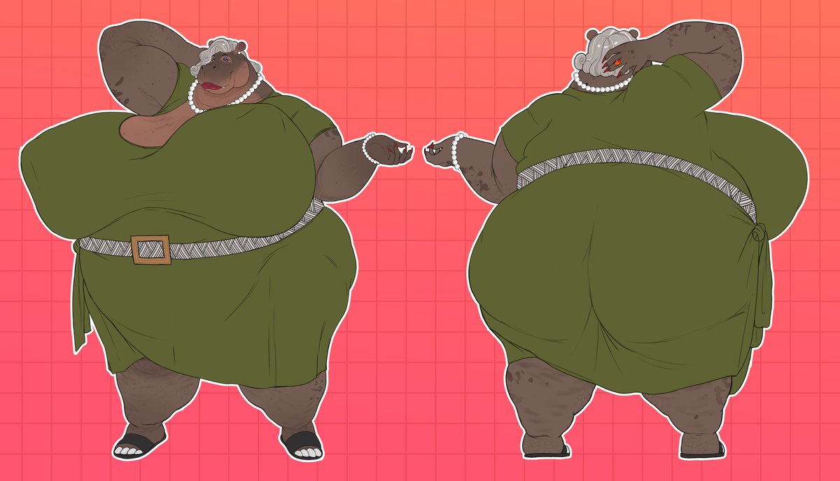 "A curvy hippo burlesque gilf with soft rolls and a gentle, submissive nature. Full of charm and grace"😍🦛

Girl for <a href="/RexPecs/">Homura</a> ✨