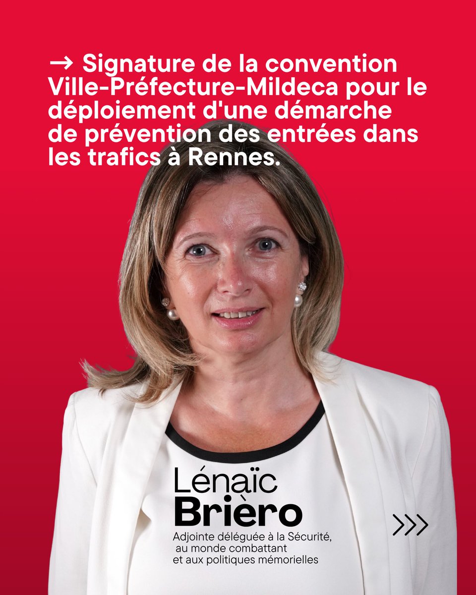 🖋️ Signature aujourd’hui de la convention Ville-Préfecture-Mildeca pour le déploiement d’une démarche de prévention des entrées dans les trafics à #Rennes. Une parfaite illustration de notre mobilisation pour lutter contre les conduites addictives.

Un thread à dérouler. ↓