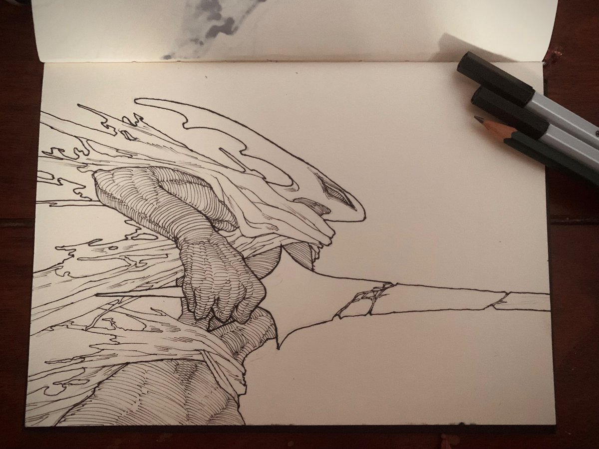 MememellowA's tweet photo. 𝓣𝓱𝓮 Hollow Knight appeared in my sketchbook #hollowknightfanart #hollowknight https://t.co/wrhMOg9KPL