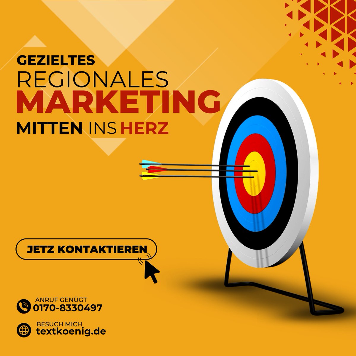 📍 Regionales Marketing: Der Schlüssel zum Erfolg für kleine und mittelständische Unternehmen 🏢🌍 Denkt lokal, handelt lokal – und seht, wie euer Geschäft wächst!

👉 Besucht mich auf textkoenig.de, um gleich loszulegen.

#Regionalmarketing #KMU #Texterstellung #SEO